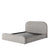 Cama Estofada King com Cabeceira Aurora - Linho Texturizado Cinza