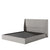 Cama Estofada King com Cabeceira Ayla - Linho Texturizado Cinza