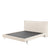 Cama Estofada King com Cabeceira Eos - Linho Texturizado Off White