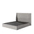 Cama Estofada Queen com Cabeceira Ayla - Linho Texturizado Cinza