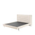 Cama Estofada de Casal com Cabeceira Eos - Linho Texturizado Off White