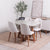 Conjunto de Jantar Mesa Retangular com Vidro Bennett 4 Cadeiras New Drop - Natural c/ Off White
