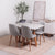 Conjunto de Jantar Mesa Retangular com Vidro Bennett 4 Cadeiras New Drop - Natural c/ Cinza