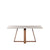 Mesa de Jantar Retangular c/ Vidro para 6 Lugares Avena 160 cm - Canella c/ Off White Fosco