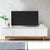 Rack para TV Até 75" 3 Gavetas Pés Madeira Maciça Flynt 220 cm - Off White Fosco c/ Natural