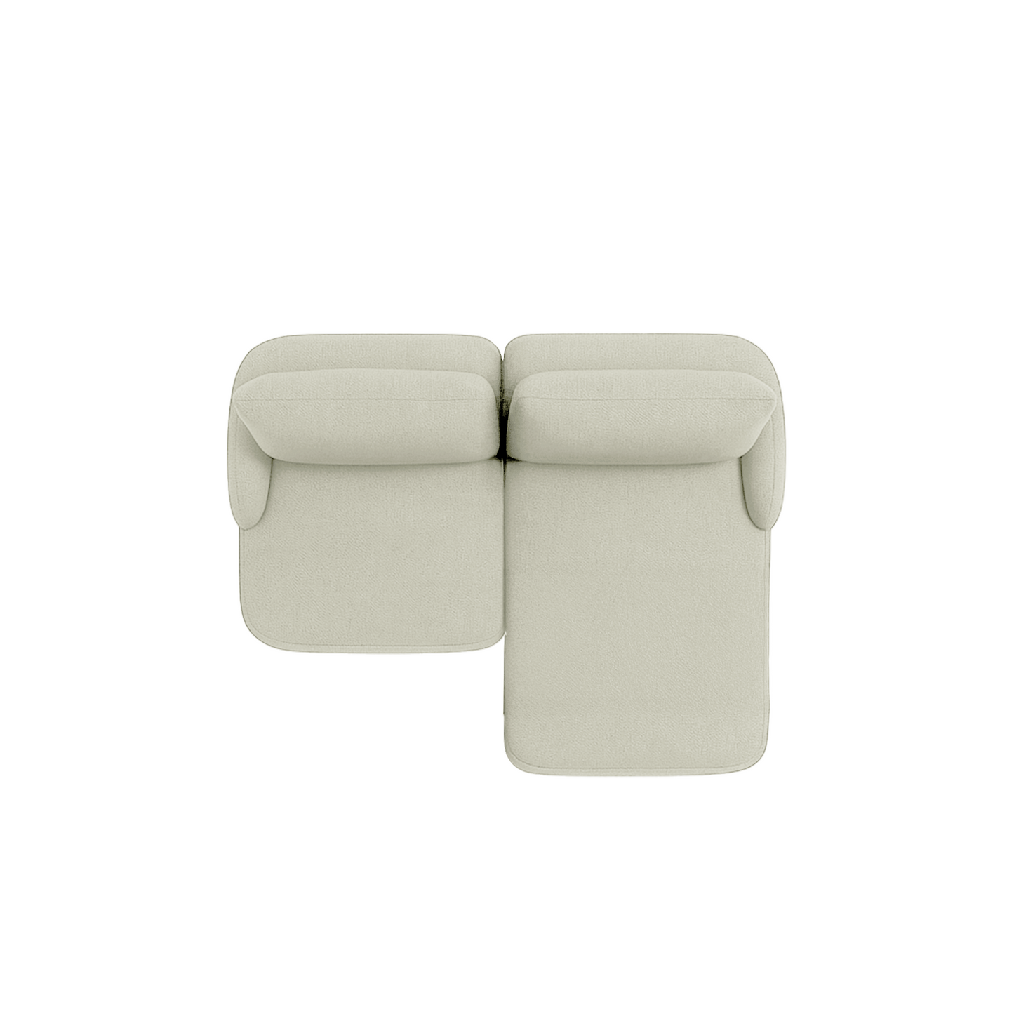 Sofá Modular com Chaise Lado Direito 3 Lugares Mood 194 cm - Linho Bege