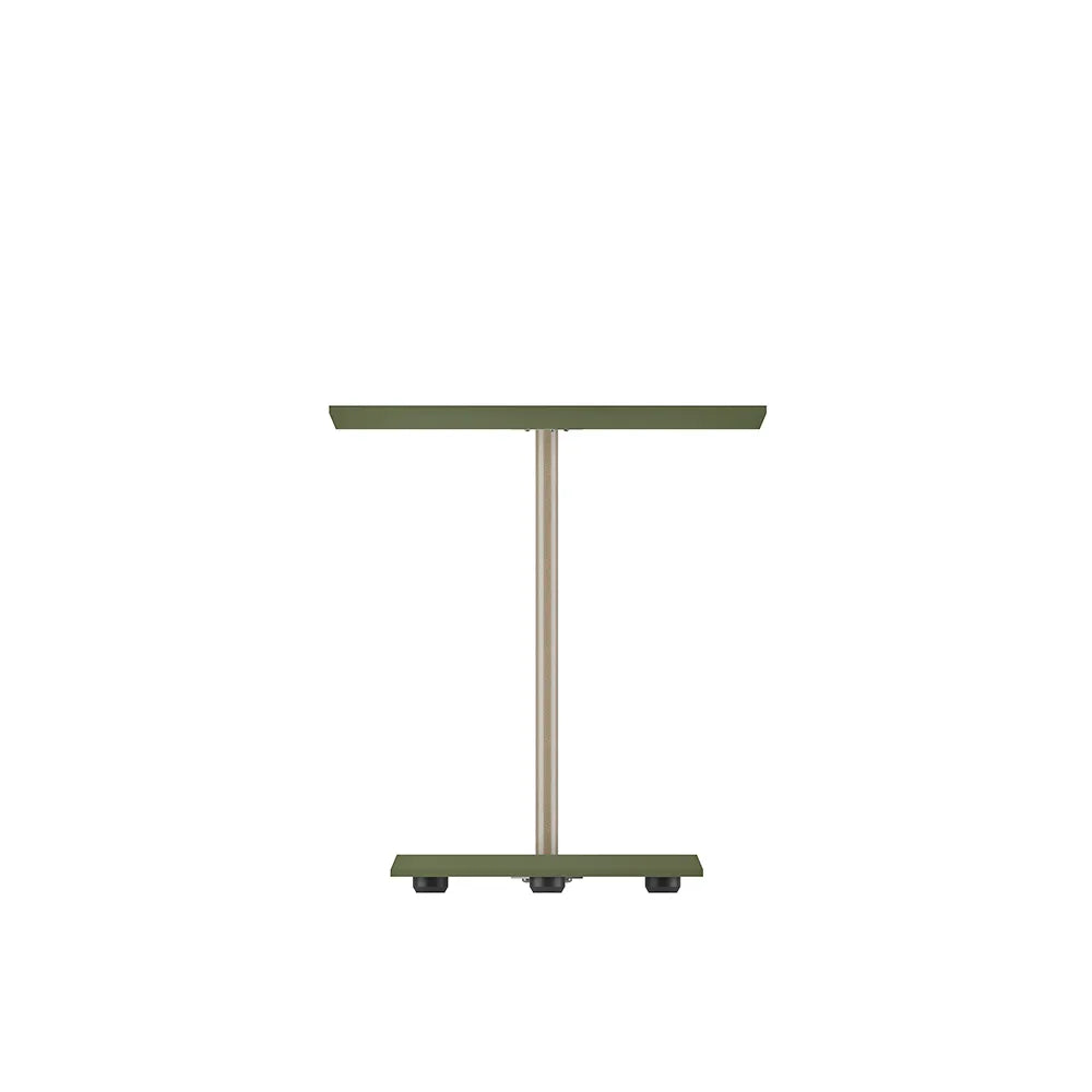 Mesa Lateral Triangular para Sala Lyra 54 cm - Menta c/ Dourado