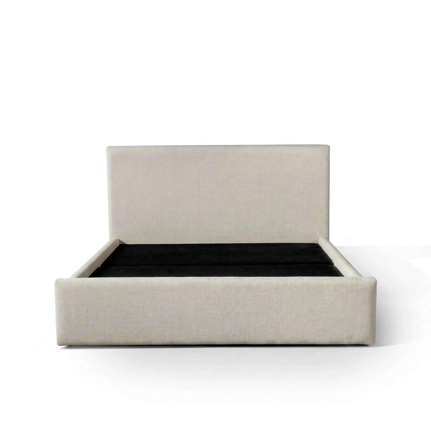 Cama Estofada King com Cabeceira Alicia - Linho Off White