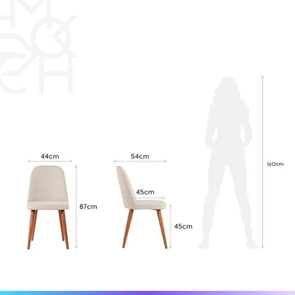 Conjunto de Jantar Mesa Orgânica Gaya 8 Cadeiras New Drop - Natural c/ Off White