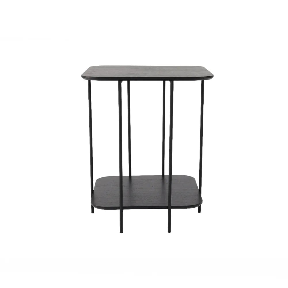 Mesa Lateral com pés em Metal Biophilia Alta 55 cm - Preto
