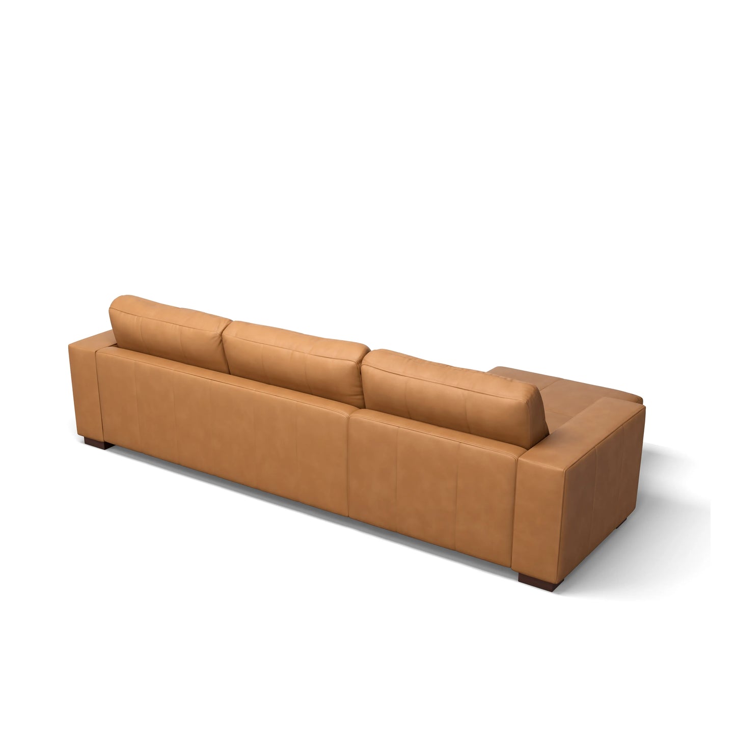 Sofá 5 Lugares com Chaise Lado Esquerdo Avalon 296 cm - Couro Natural Marrom