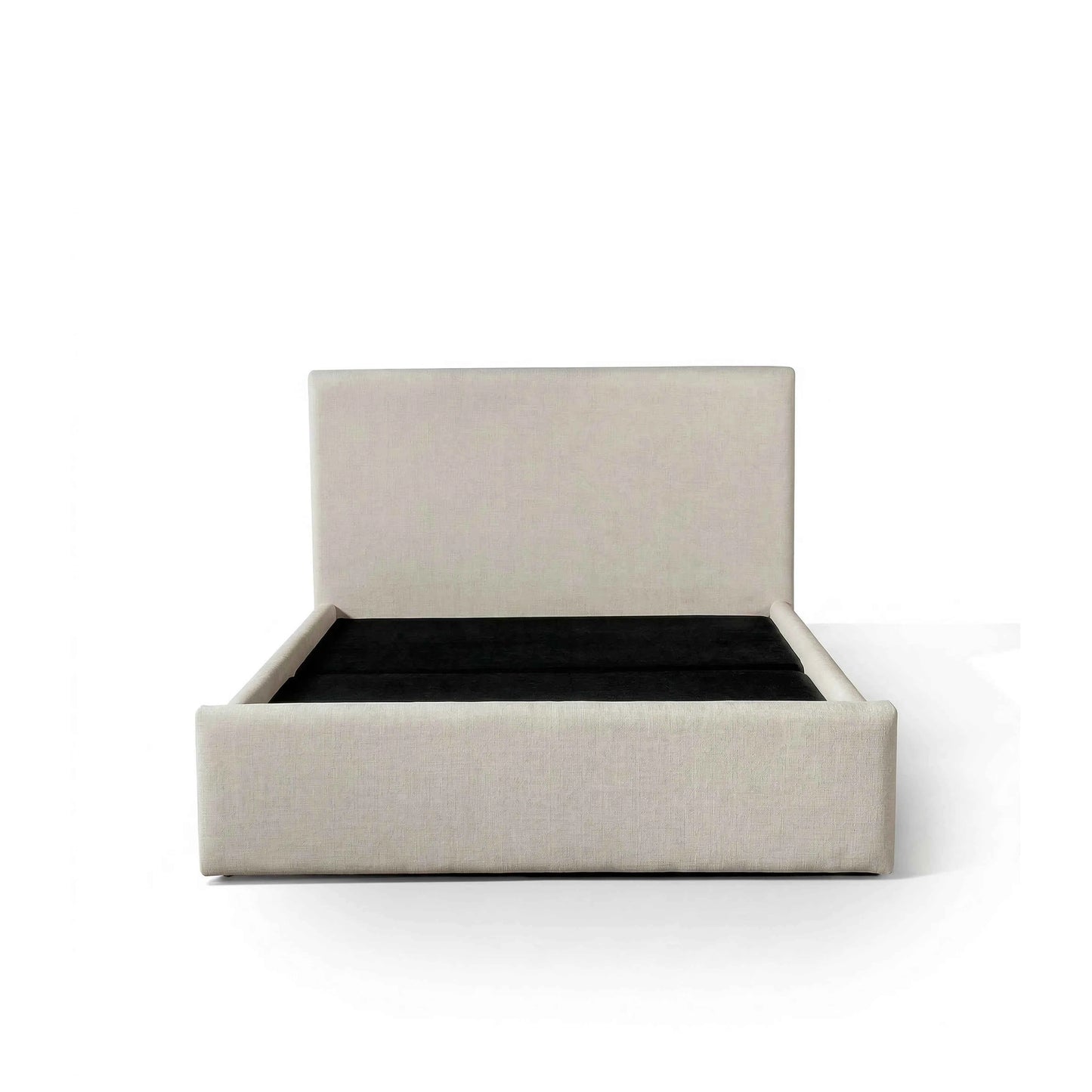 Cama Estofada de Casal com Cabeceira Alicia - Linho Off White