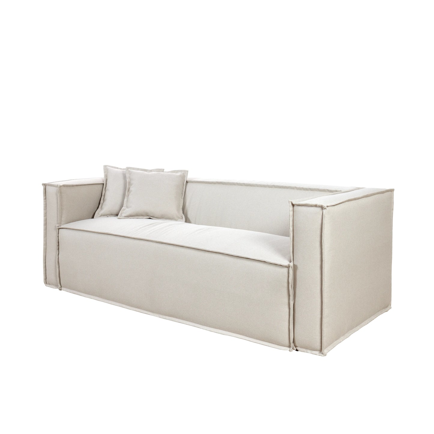 Sofá 3 Lugares Freddo 205 cm - Linho Texturizado Bege