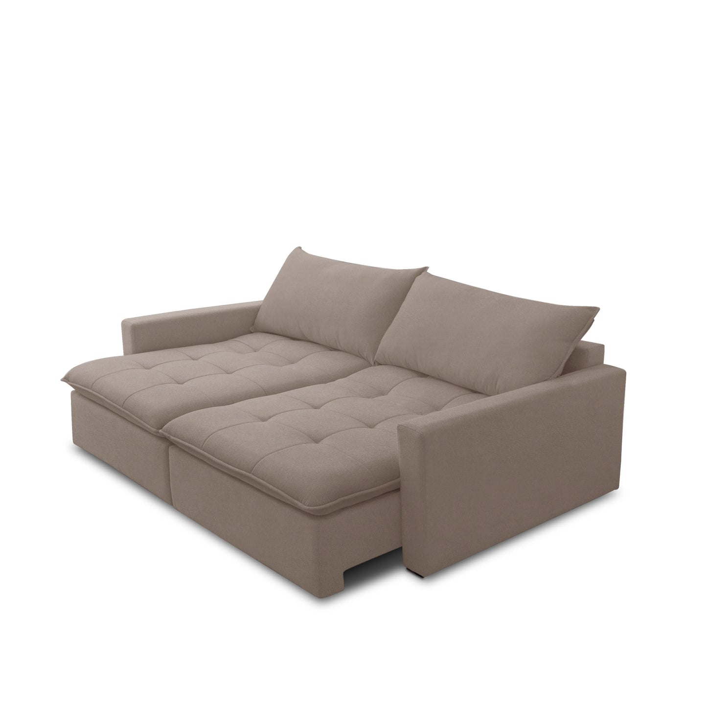Sofá Cama Retrátil e Reclinável 3 Lugares Trentino 208 cm - Linho Moka