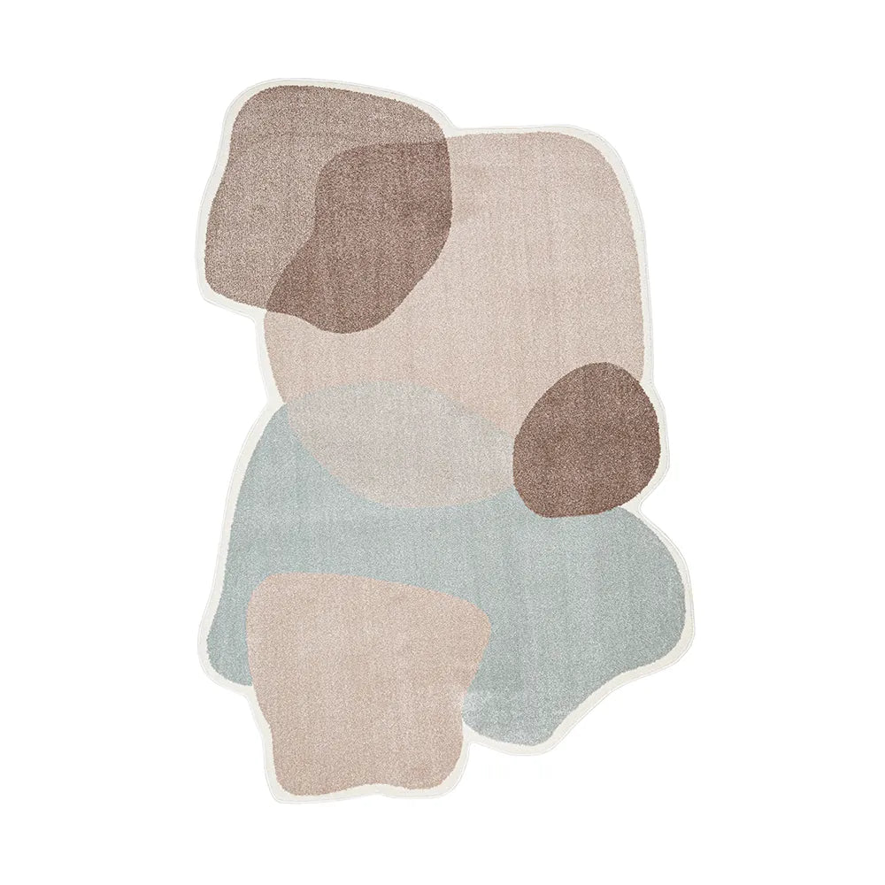 Tapete Orgânico Egípcio para Sala e Quarto Kivan 200 x 250 cm - Cinza c/ Rosa