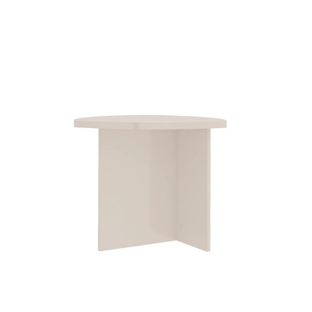 Mesa Lateral Triangular para Sala Elia 50 cm - Off White