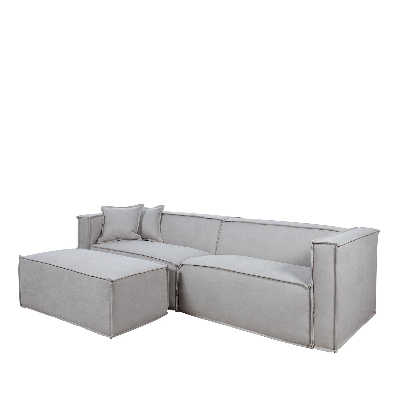 Sofá 4 Lugares Freddo 250 cm - Linho Texturizado Cinza