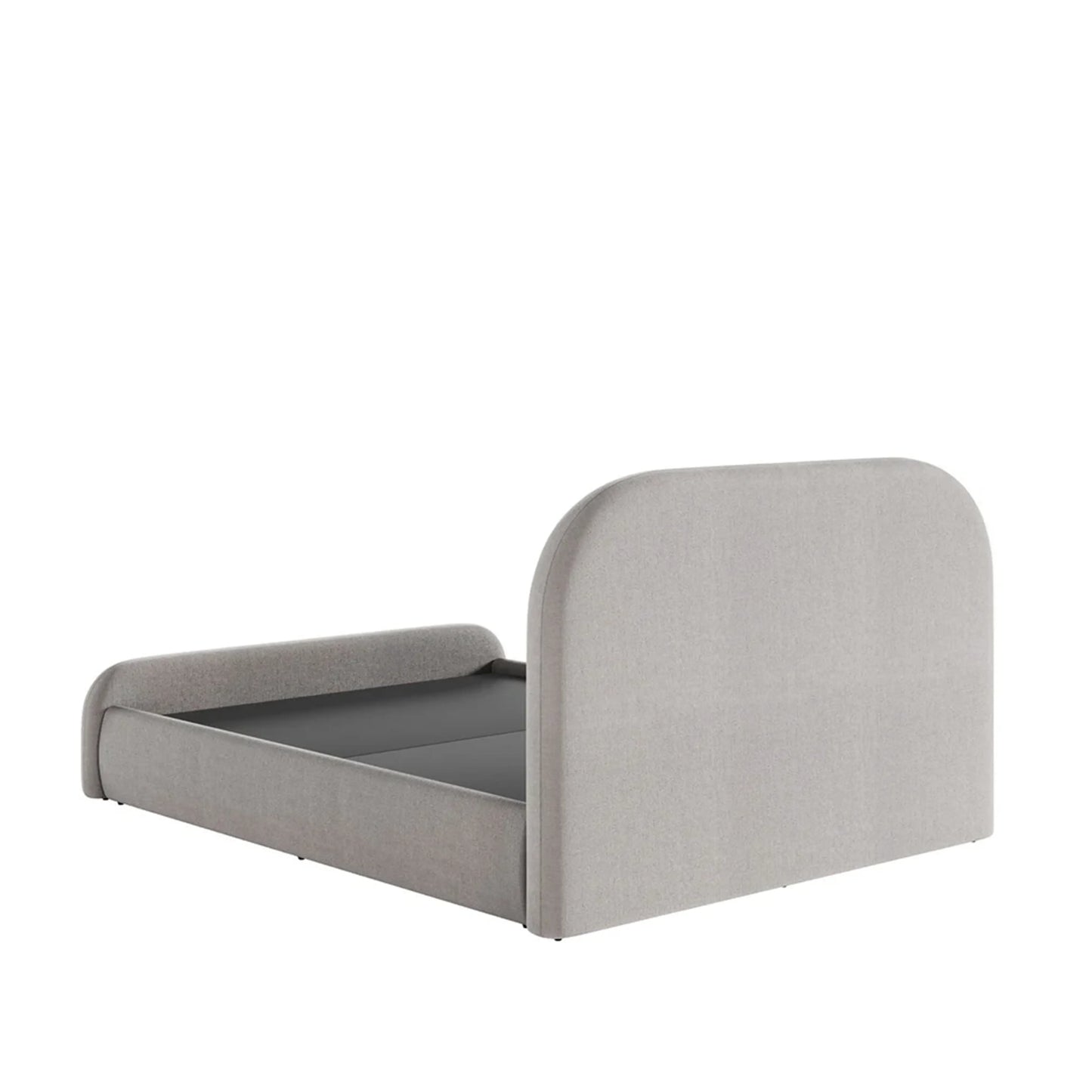 Cama Estofada Queen com Cabeceira Aurora - Linho Texturizado Cinza