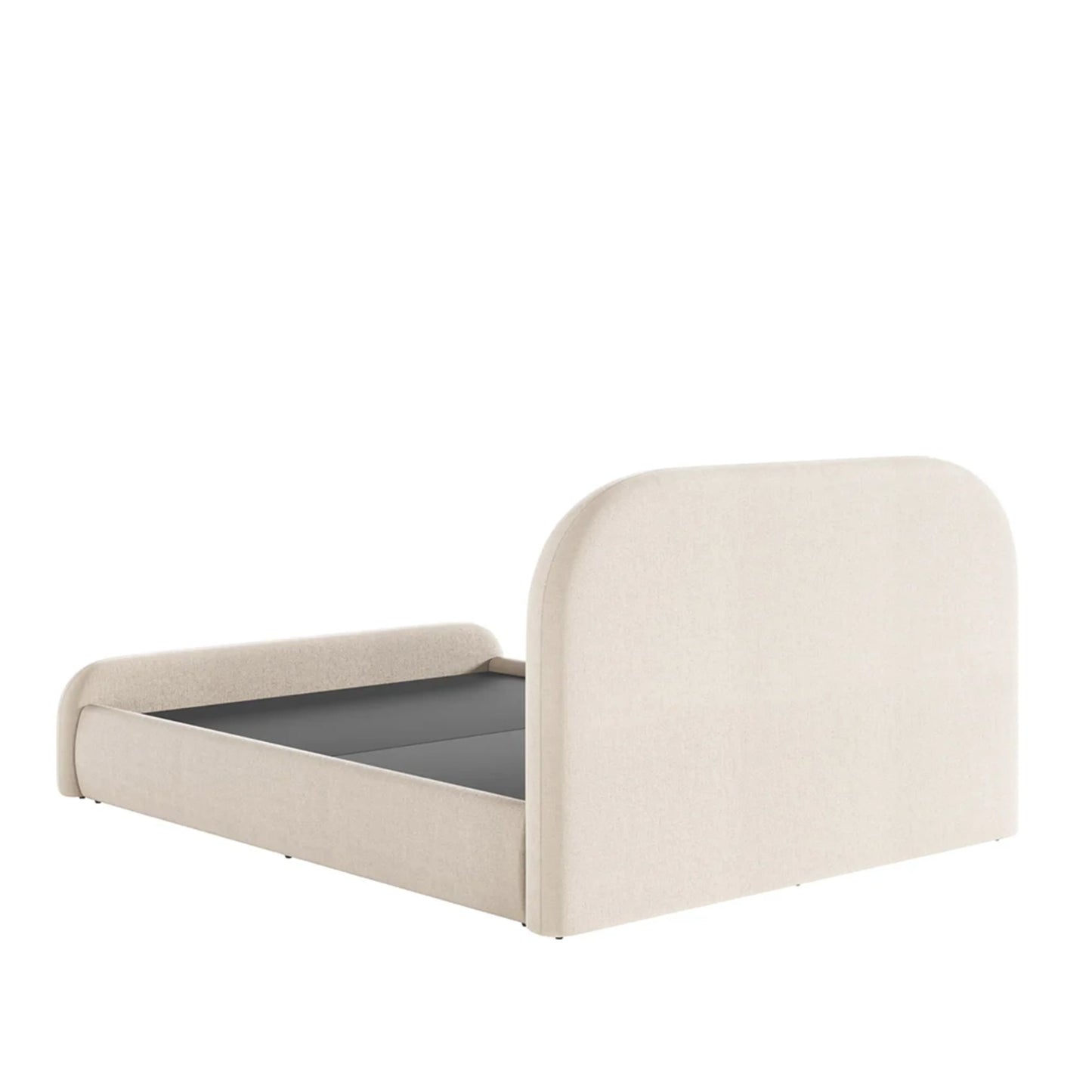 Cama Estofada Queen com Cabeceira Aurora - Linho Texturizado Off White