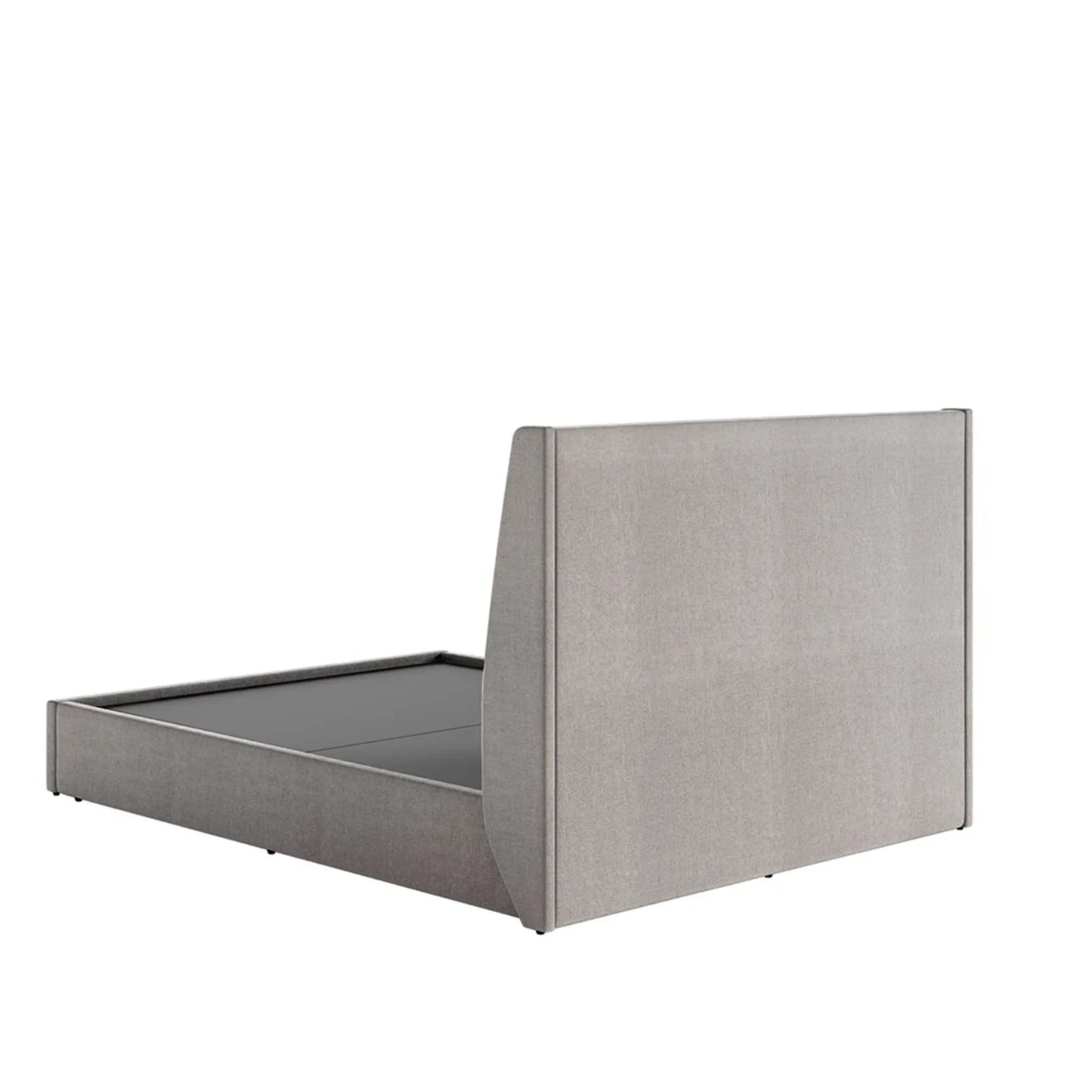 Cama Estofada Queen com Cabeceira Ayla - Linho Texturizado Cinza