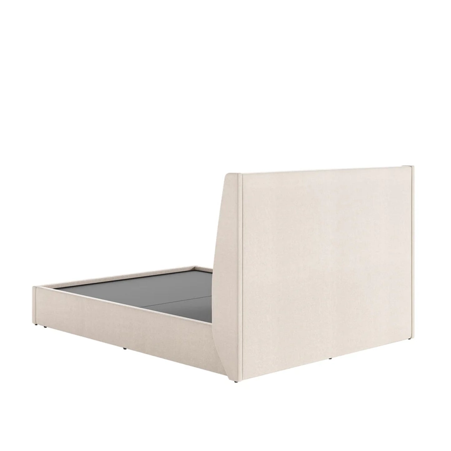 Cama Estofada Queen com Cabeceira Ayla - Linho Texturizado Off White