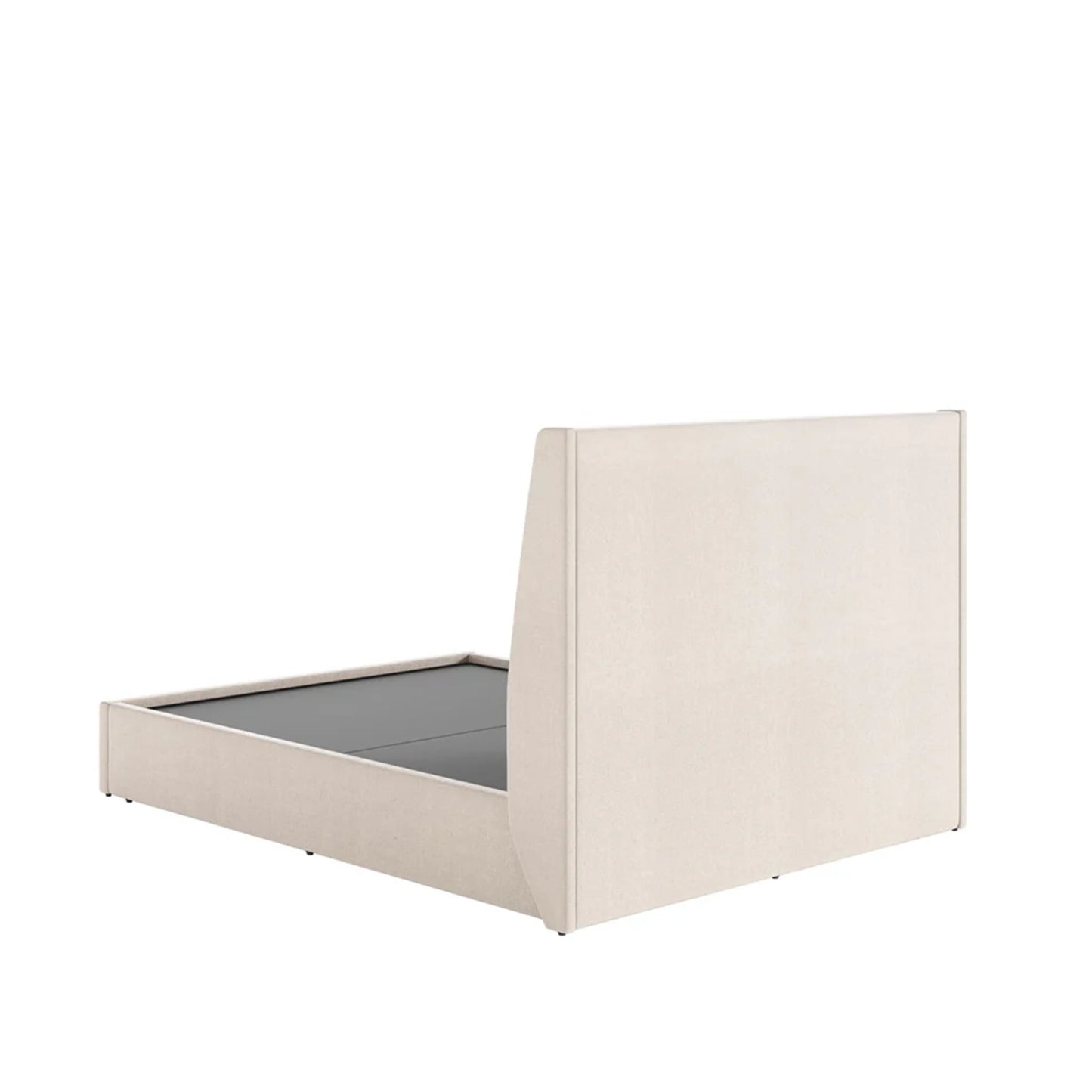 Cama Estofada de Casal com Cabeceira Ayla - Linho Texturizado Off White