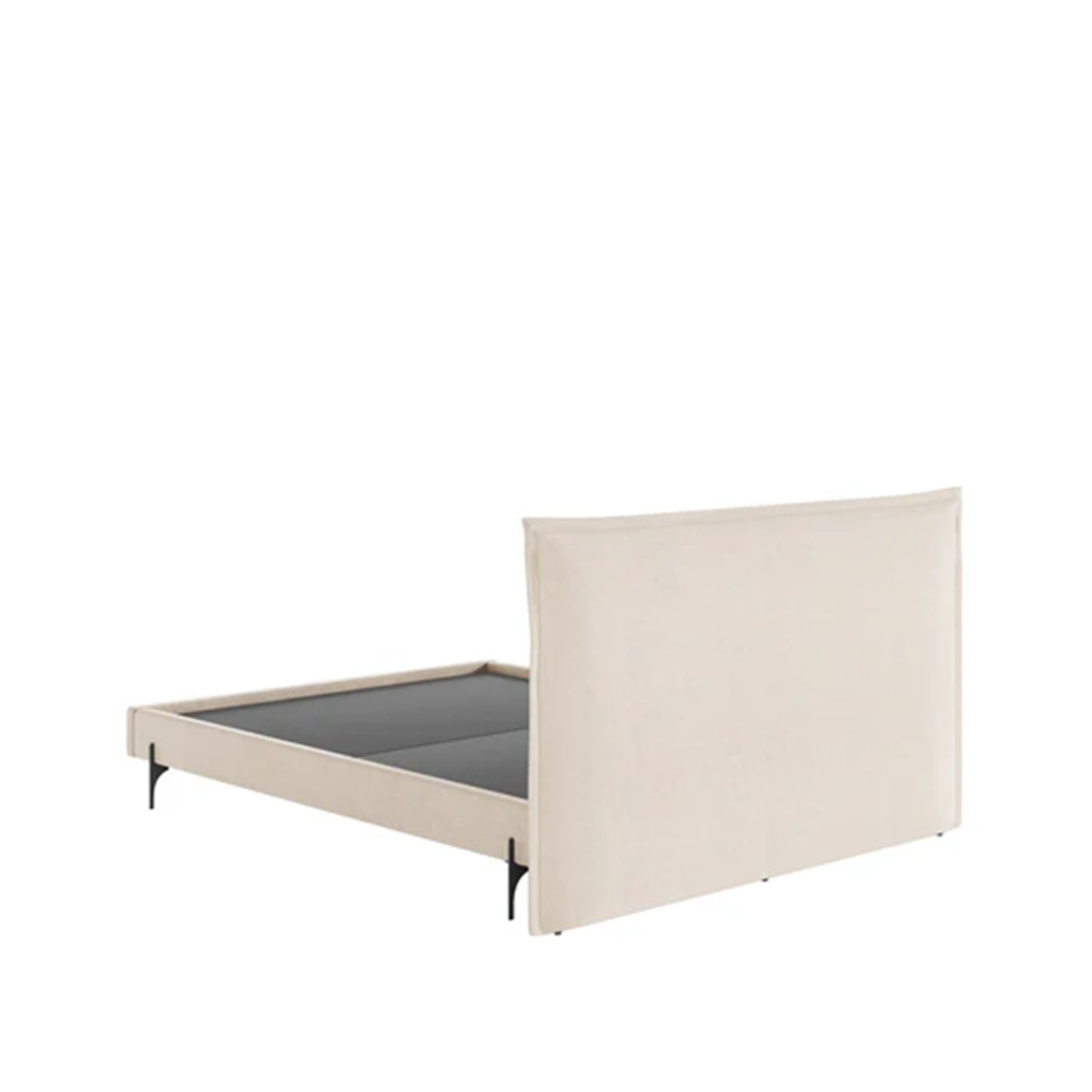 Cama Estofada de Casal com Cabeceira Eos - Linho Texturizado Off White
