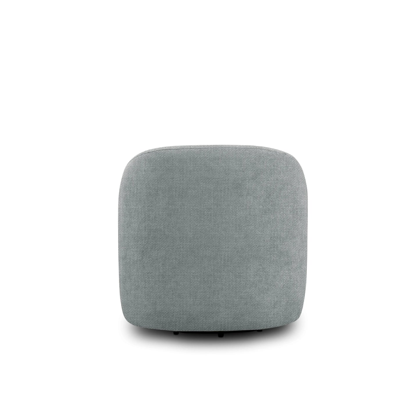 Poltrona Giratória Estofada Elle - Linho Texturizado Cinza