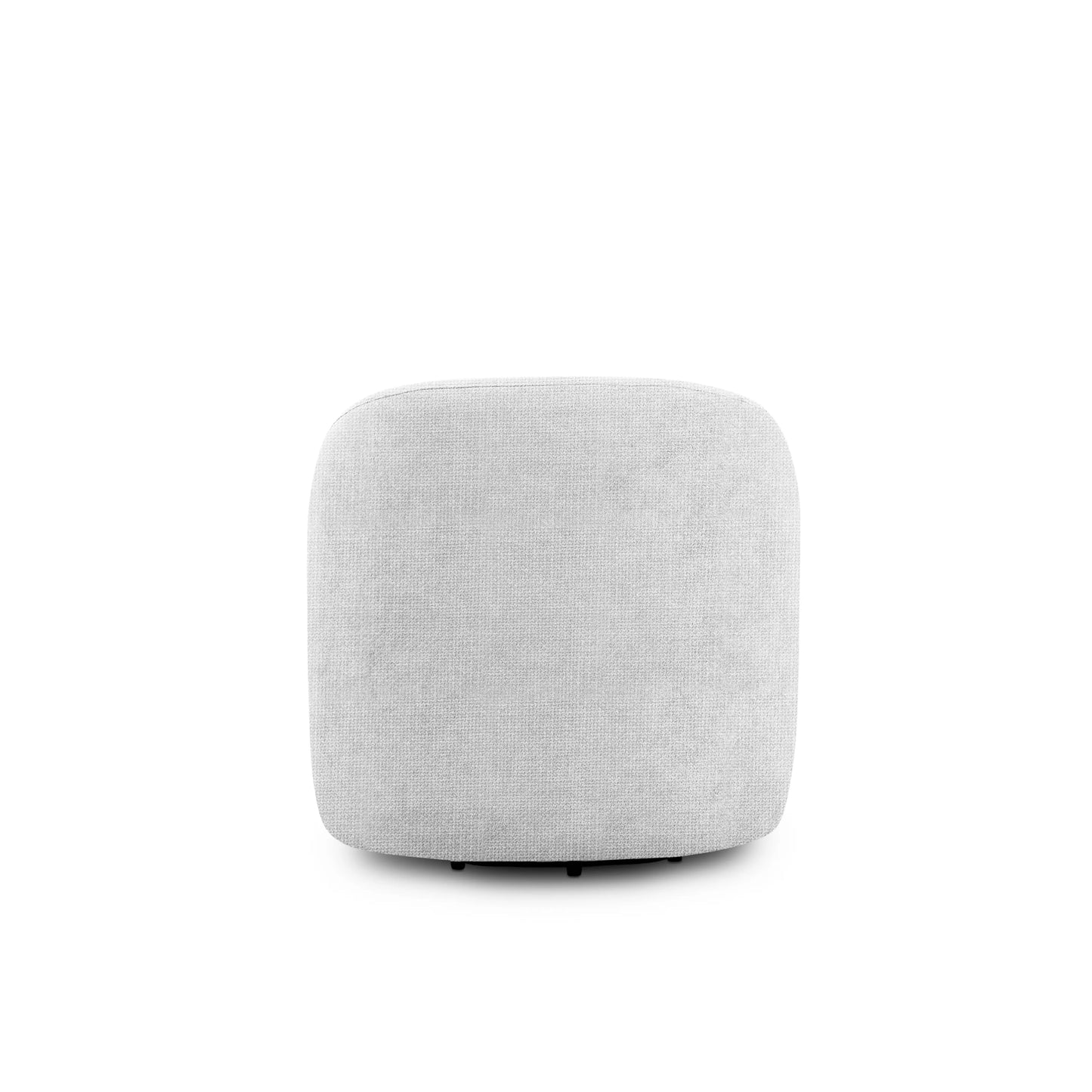 Poltrona Giratória Estofada Elle - Linho Texturizado Off White