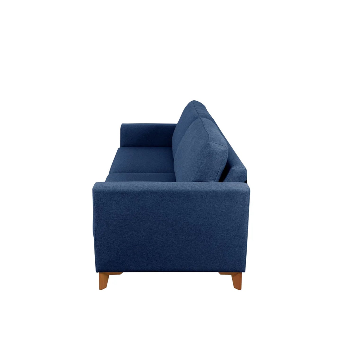 Sofá 3 Lugares Oregon 180 cm - Linho Texturizado Azul c/ Natural