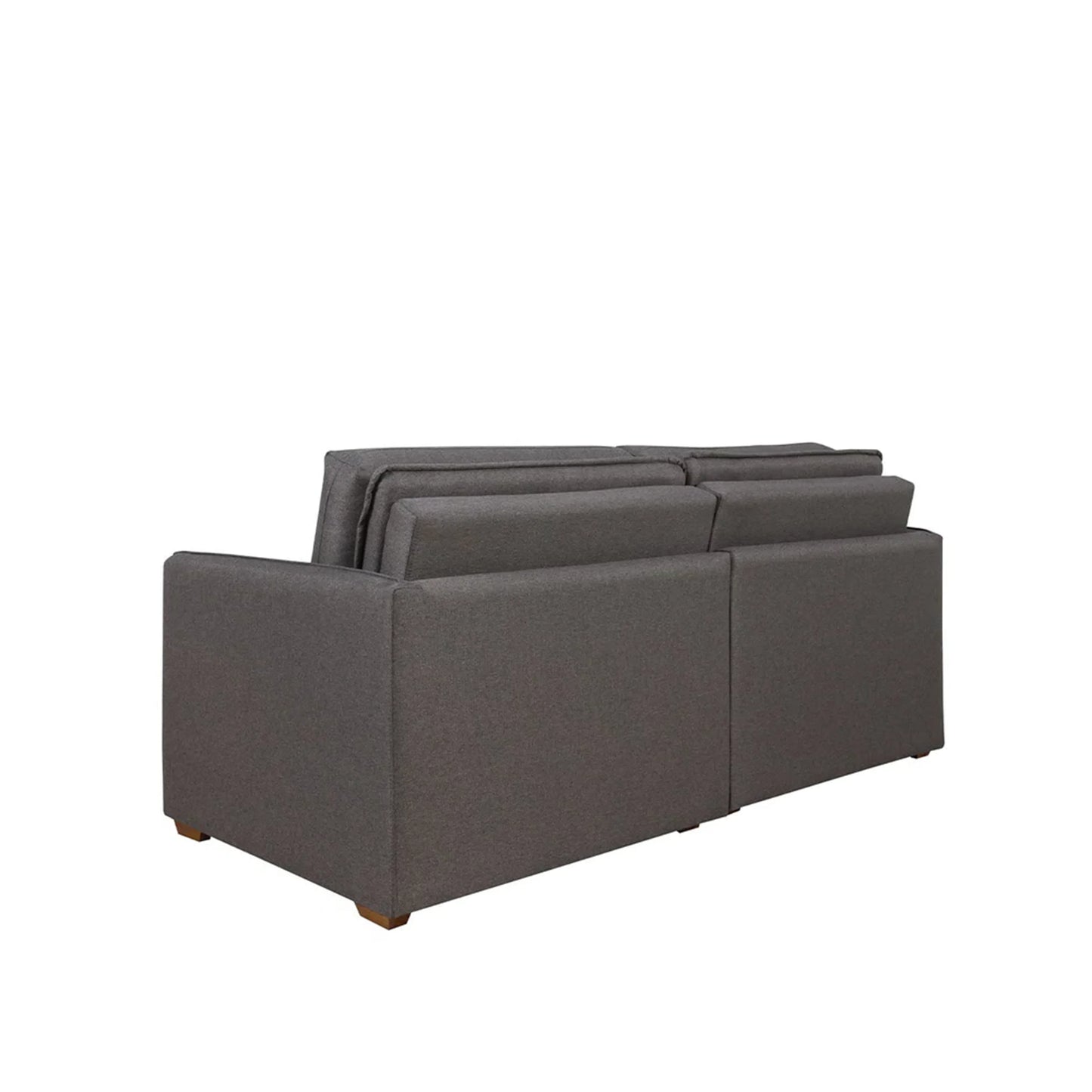 Sofá Cama Retrátil e Reclinável 4 Lugares Vancouver 256 cm - Linho Texturizado Fendi Escuro
