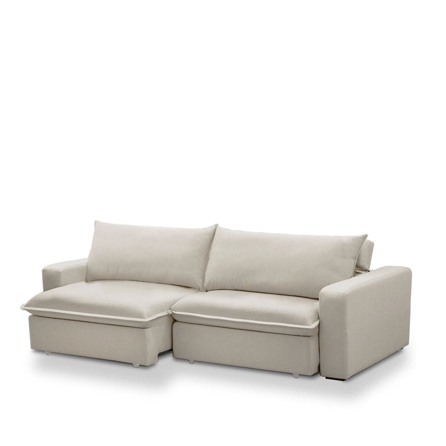 Sofá Retrátil e Reclinável 3 Lugares Fenrys 195 cm - Linho Bege