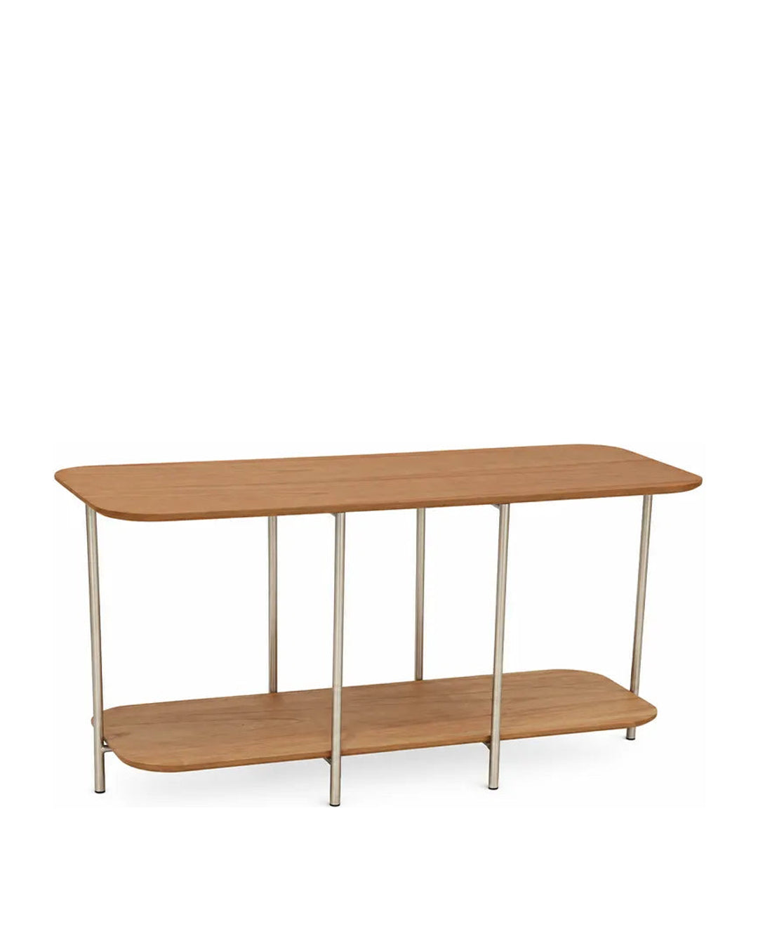 Sofá Table com Tampo em Lâmina de Madeira e pés em Metal Biophilia