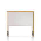 Cabeceira Casal Estofada Emerie 140 cm - Natural c/ Bouclê Off White