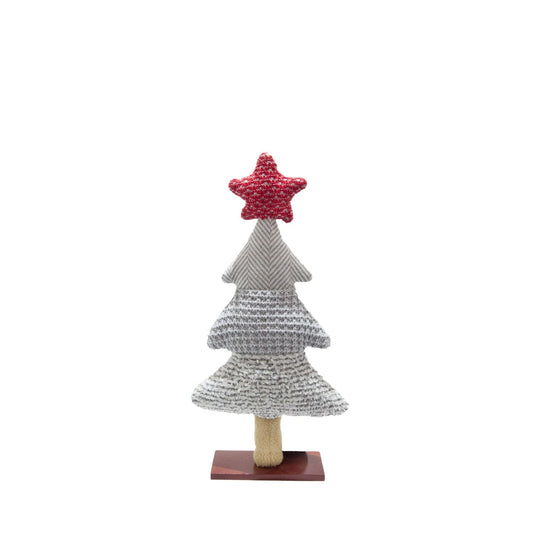 Homedock Árvore de Natal de Tricot Bege com Estrela Vermelha 44 cm Brillance