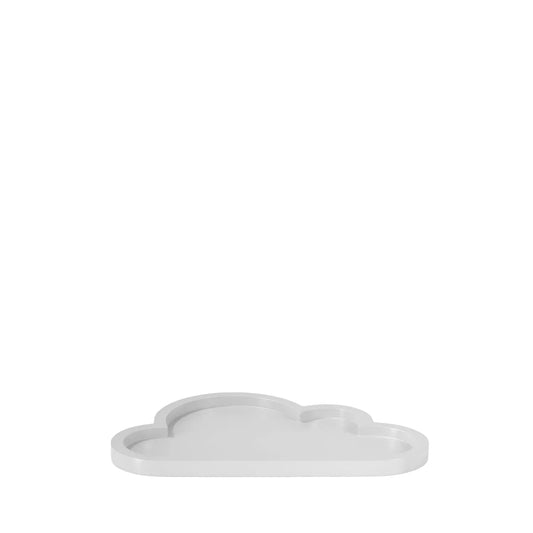 Homedock Bandeja de Madeira Nuvem Branco 29 cm Decoratta