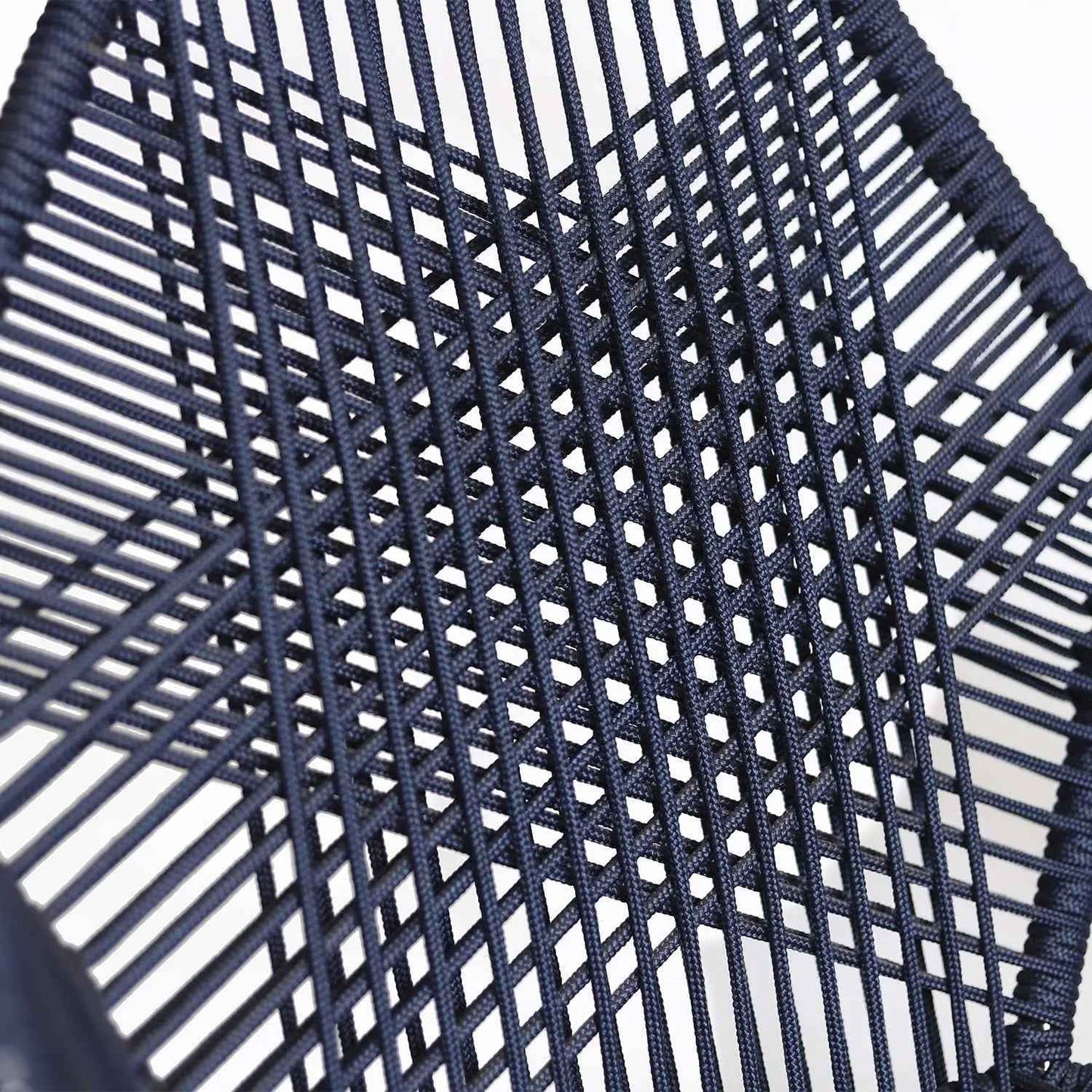 Banqueta Alta Tropicália em Corda Náutica Azul