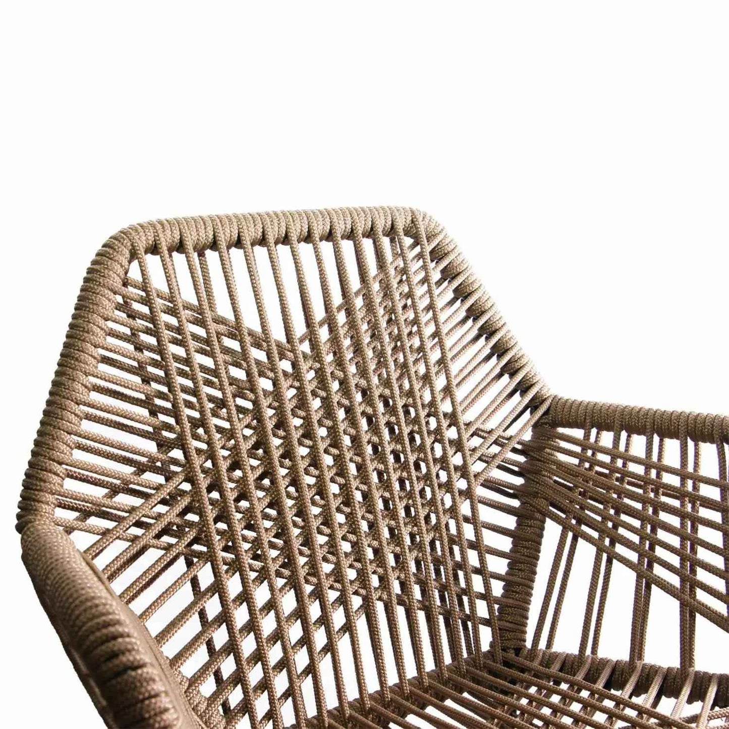 Banqueta Alta Tropicália em Corda Náutica Palha