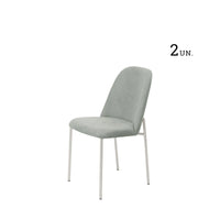Homedock Conjunto de 2 Cadeiras Lucille - Off White Fosco c/ Soft Sálvia Móveis Provincia