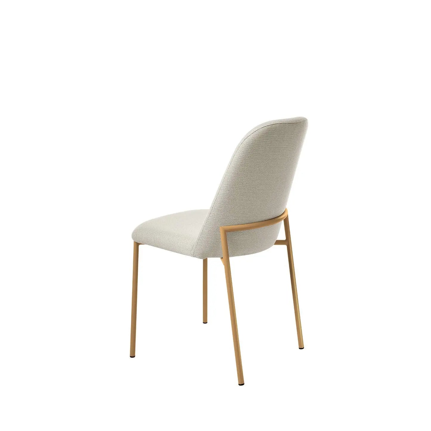 Homedock Conjunto de 2 Cadeiras Lucille Dourado c/ Linho Mescla Cru Móveis Provincia