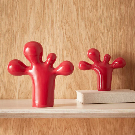 Homedock Escultura Flip 18 cm – Vermelho Mart