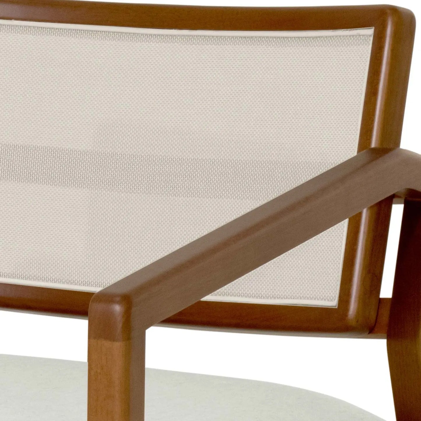 Homedock Poltrona Fit - Linho Off White c/ Natural Carmo