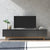 Rack para TV Até 75" 3 Gavetas Pés Madeira Maciça Flynt 220 cm - Preto Touch c/ Natural