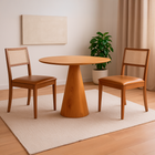 Mesa de Jantar Orgânica para 2 Lugares Sollus 90 cm - Freijó