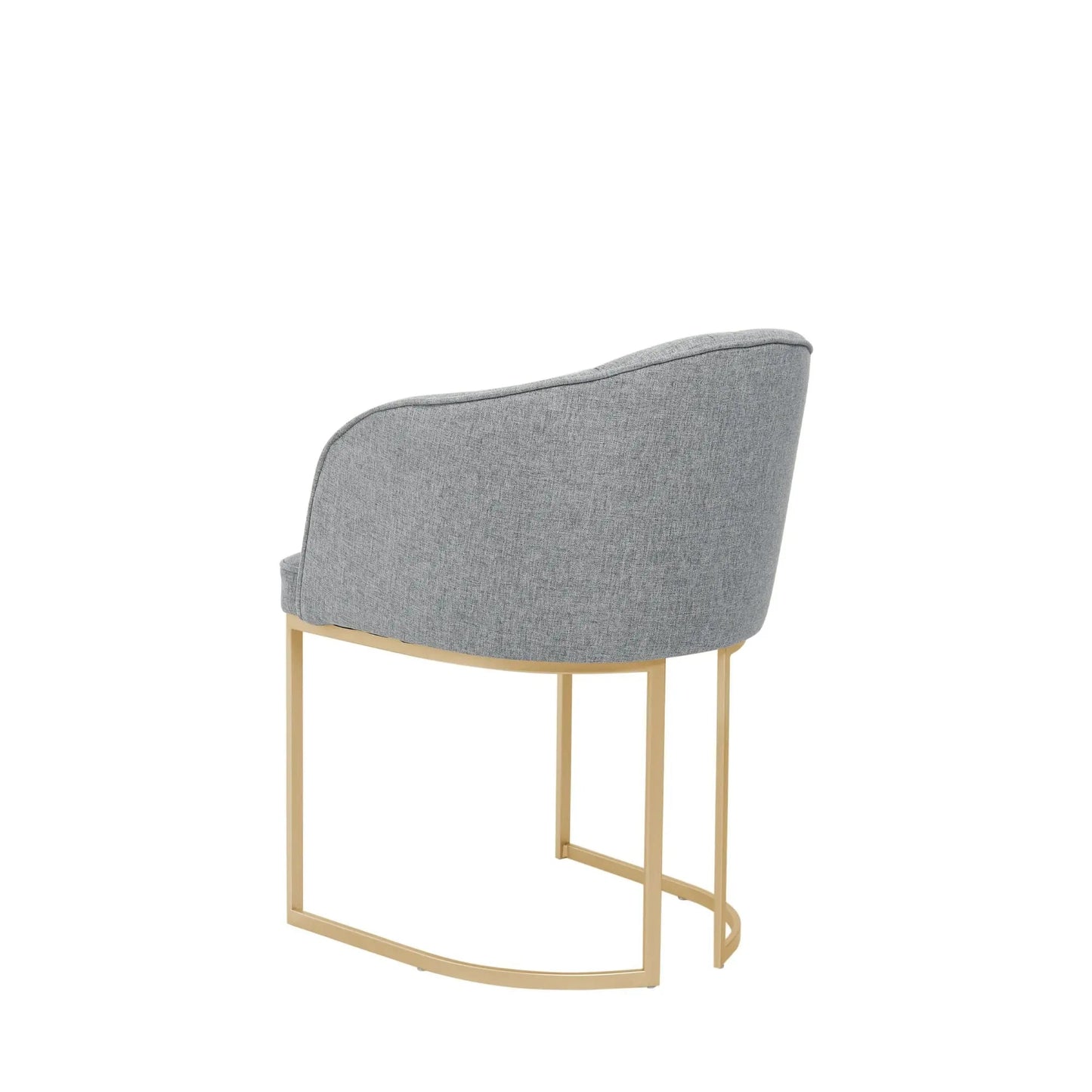 Cadeira Beverly - Dourado c/ Linen Cinza