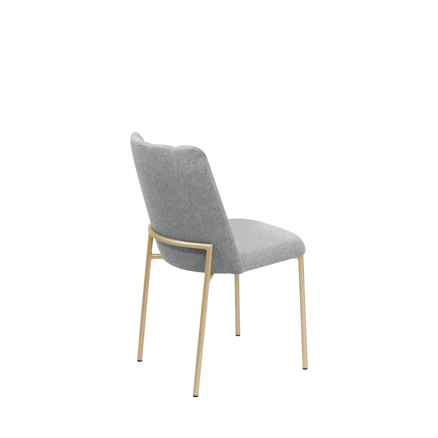 Conjunto de 2 Cadeiras Elis - Dourado c/ Linen Cinza