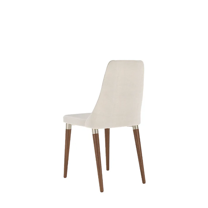 Conjunto de Jantar Mesa Retangular com Vidro Avena 6 Cadeiras Lara Off White c/Linho Off White