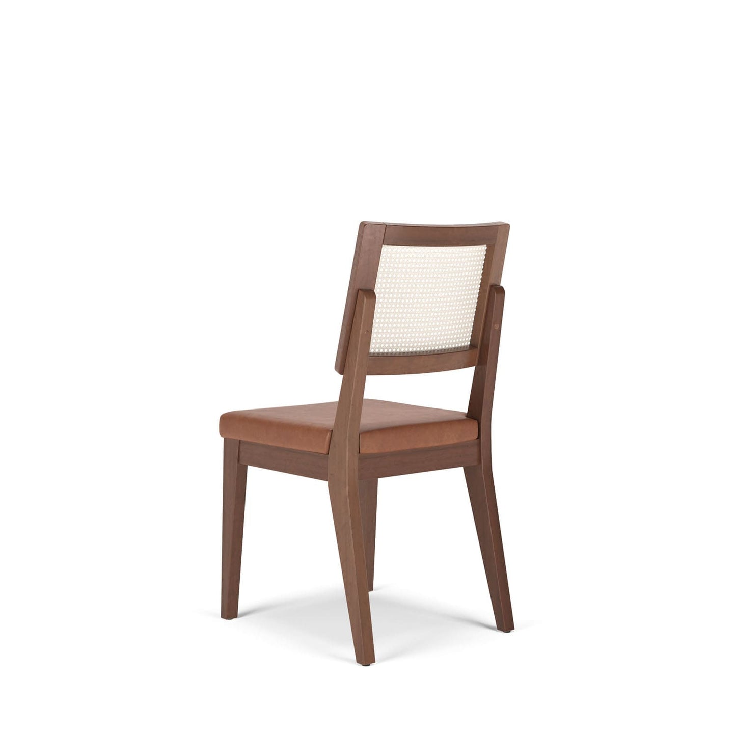 Homedock Cadeira com Palhinha Saga - Natural c/ PU Caramel Móveis Província