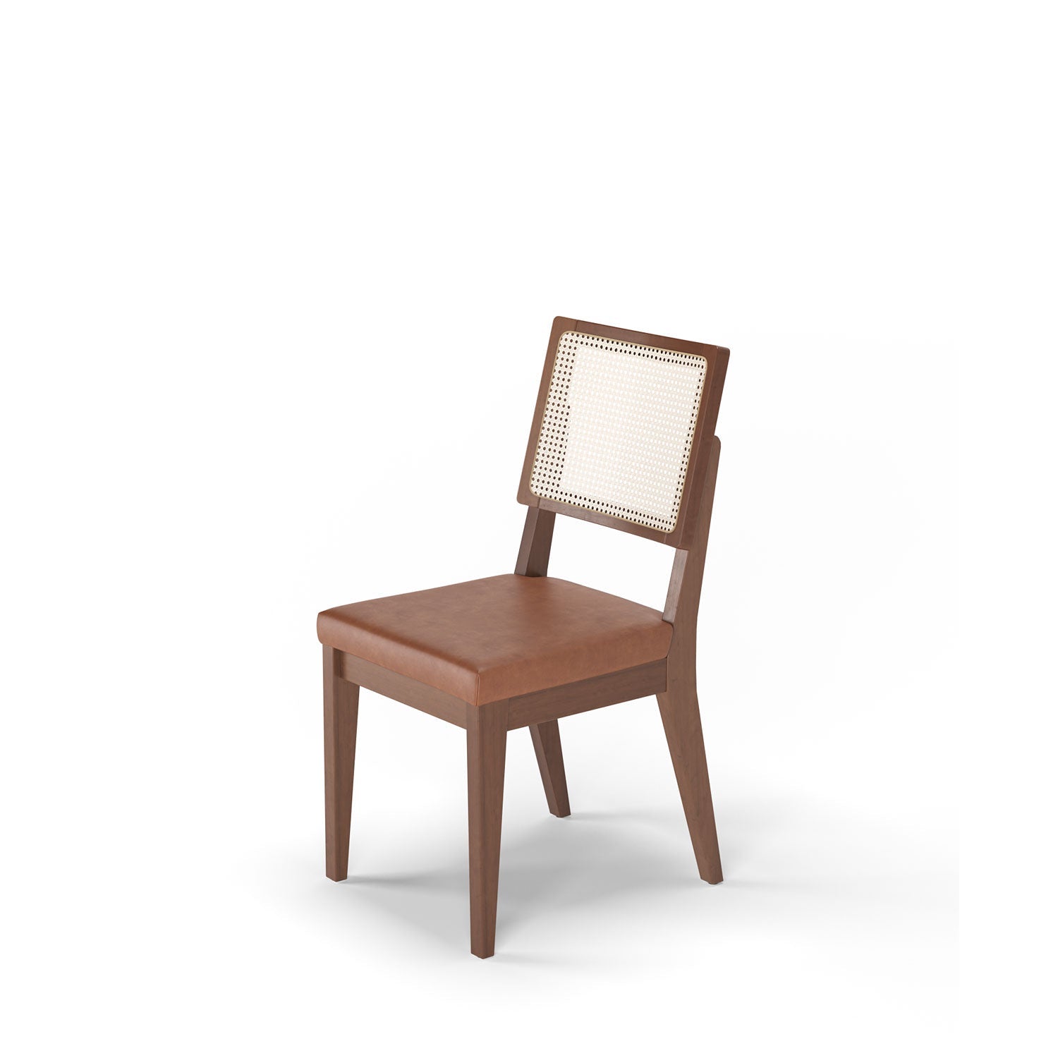 Homedock Cadeira com Palhinha Saga - Natural c/ PU Caramel Província