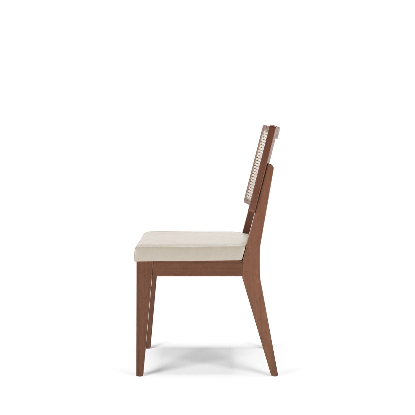 Homedock Cadeira com Palhinha Saga - Natural c/ PU Off White Móveis Província